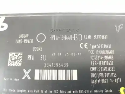 Second-hand car spare part electronic module for jaguar xf r-sport awd oem iam references hpla19h440bd  