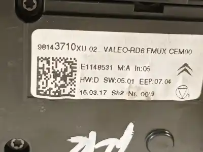 Peça sobressalente para automóvel em segunda mão sistema de áudio / rádio cd por citroen c3 live referências oem iam 98143710xu 9813759880 