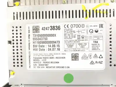 Pezzo di ricambio per auto di seconda mano impianto audio / radio cd per opel corsa d color edition riferimenti oem iam 42473836 555343750 