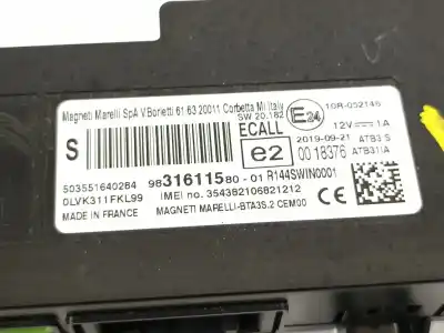 Pezzo di ricambio per auto di seconda mano modulo elettronico per peugeot 208 2020 riferimenti oem iam 9831611580  