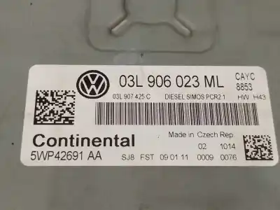 Second-hand car spare part ecu engine control for volkswagen golf vi (5k1) 1.6 tdi oem iam references 03l906023ml 5wp42691 