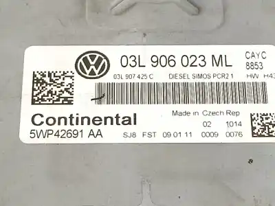 Second-hand car spare part ecu engine control for volkswagen golf vi (5k1) 1.6 tdi oem iam references 03l906023ml 5wp42691 
