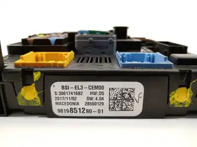 Second-hand car spare part fuse box unit for citroen c3 elle oem iam references 9819851280 bsiel3cem00 
