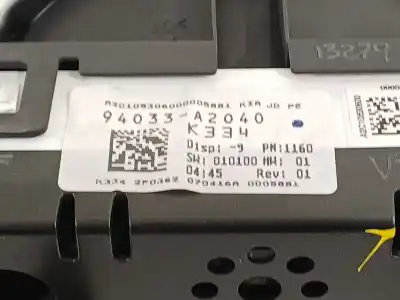 Peça sobressalente para automóvel em segunda mão quadrante por kia ceed (cd) 1.0 t-gdi referências oem iam 94033a2040  
