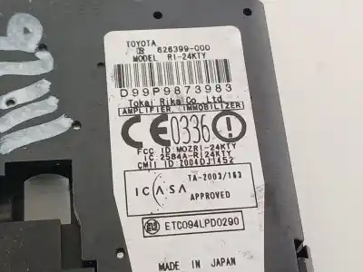 Pezzo di ricambio per auto di seconda mano interruttore di avviamento per toyota prius (nhw20) basis riferimenti oem iam 626399000  