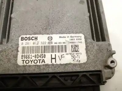 Автозапчастина б/у ебу контролер двигуна для toyota yaris (ksp9/scp9/nlp9) básico посилання на oem iam 896610d450 0281012322 