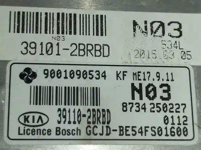 Second-hand car spare part ecu engine control for kia cee'd (jd) 1.4 cvvt oem iam references 391102brbd 391012bbd 1038407397