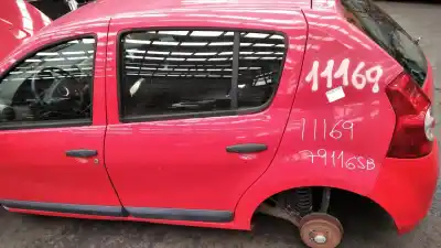 Second-hand car spare part rear left door for dacia sandero ambiance oem iam references 6001551301  