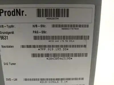 Second-hand car spare part gps navigation system for porsche panamera diesel oem iam references 7pp919193dd  