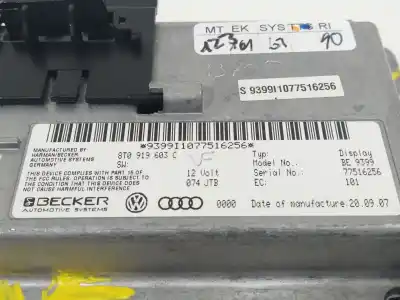 Piesă de schimb auto la mâna a doua ecran display multifuncțional displei pentru audi a4 b8 (8k2) 3.2 fsi quattro referințe oem iam 8t0919603c  