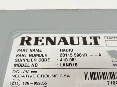 Автозапчастина б/у gps навігаційна система для renault megane iv fastback (b9a/m/n_) 1.5 dci 110 (b9a3) посилання на oem iam 281155981r  
