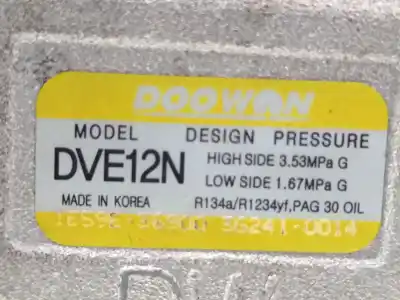 Peça sobressalente para automóvel em segunda mão compressor de ar condicionado a/a a/c por kia stonic (ybcuv) 1.0 tgdi cat referências oem iam 1e59e36900