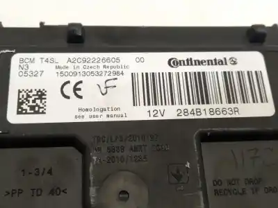 Peça sobressalente para automóvel em segunda mão módulo eletrônico por renault clio iv limited referências oem iam 284b18663r  