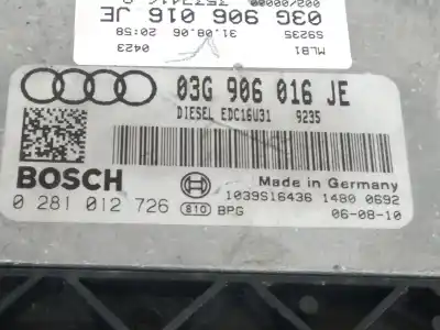 Автозапчасти б/у блок управления двигателем за audi a4 avant (8e) 2.0 tdi ссылки oem iam 03g906016je 0281012726 
