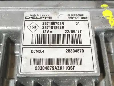 Second-hand car spare part ecu engine control for dacia duster (hs_) 1.5 dci (hsaj) oem iam references 237100703r 237101862r 