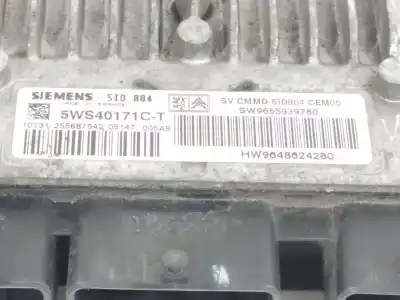 Second-hand car spare part ecu engine control for peugeot 1007 dolce oem iam references 9655939780 9648624280 5ws40171ct