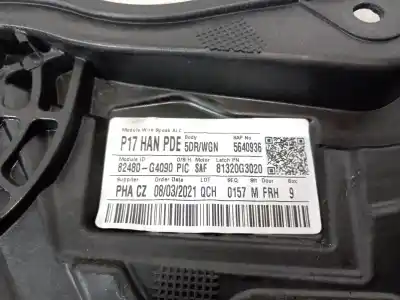Second-hand car spare part passenger side right window regulator for hyundai i30 (pde, pd, pden) 2.0 n oem iam references 82480g4090  