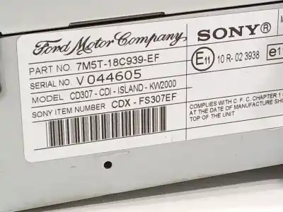 Pezzo di ricambio per auto di seconda mano impianto audio / radio cd per ford focus ii (da_, hcp, dp) 1.6 tdci riferimenti oem iam vp6m2f18c821ag  