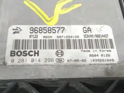 Автозапчастина б/у ебу контролер двигуна для opel antara a (l07) 2.0 cdti 4x4 посилання на oem iam 96858577 0281014296  Автозапчастина б/у ебу контролер двигуна для opel antara a (l07) 2.0 cdti 4x4 посилання на oem iam 96858577 0281014296