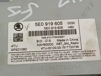 Автозапчасти б/у многофункциональный дисплей за skoda octavia iii combi (5e5, 5e6) 1.6 tdi ссылки oem iam 5e0919605  