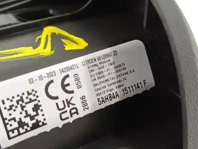 Автозапчастина б/у комплект подушки безпеки для citroen c3 ii (sc_) 1.4 hdi 70 (sc8hzc sc8hr0 sc8hp4) посилання на oem iam 98128997zd 9823741380 9812745280