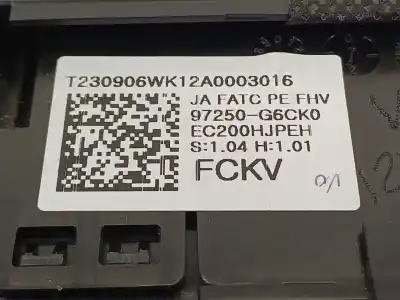 Pezzo di ricambio per auto di seconda mano controllo climatico per kia picanto 1.0 cat riferimenti oem iam 97250g6ck0  