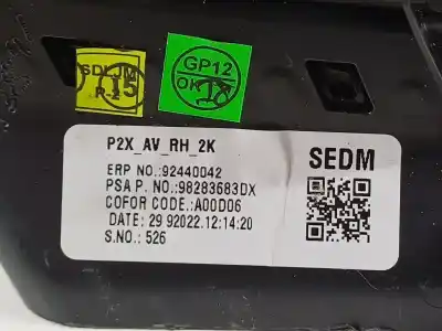 Автозапчастина б/у аераційна решіта для peugeot 208 ii (ub_, up_, uw_, uj_) 1.2 puretech 100 посилання на oem iam 92440042 9823459480 9828368380