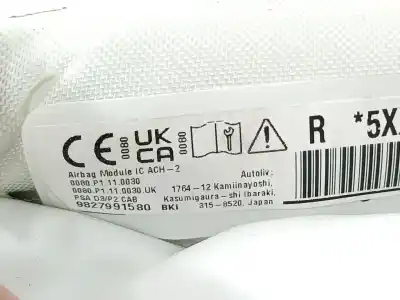 Автозапчастина б/у передня права подушка безпеки для peugeot 208 ii (ub_, up_, uw_, uj_) 1.2 puretech 100 посилання на oem iam 9827991580  
