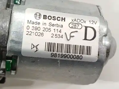 Автозапчастина б/у двигатель заднього склоочисника для peugeot 208 ii (ub_, up_, uw_, uj_) 1.2 puretech 100 посилання на oem iam 9819900080  