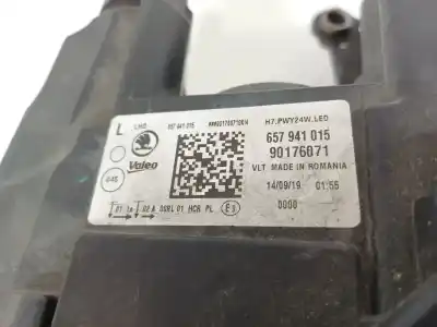 Автозапчастина б/у ліва фара для skoda scala (nw1) 1.6 tdi посилання на oem iam 657941015 90176071 