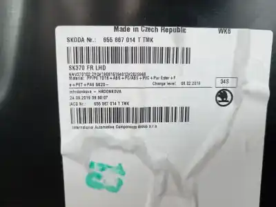 Автозапчастина б/у обработка передніх правіх дверей для skoda scala (nw1) 1.6 tdi посилання на oem iam 655867014  