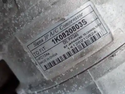 Pezzo di ricambio per auto di seconda mano compressore aria condizionata per volkswagen golf vi (5k1) 1.6 tdi riferimenti oem iam 1k0820803s  