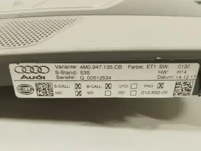 Автозапчастина б/у внутрішне світло для audi q7 (4mb, 4mg) 3.0 tdi quattro посилання на oem iam 4m0947135cb  