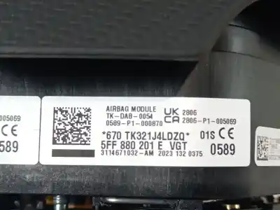 Автозапчасти б/у комплект подушки безопасности за cupra leon (kl1) 1.5 etsi ссылки oem iam 5fb857003 1ea959655 5ff880201e