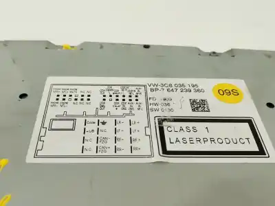 Автозапчасти б/у аудиосистема / радио cd за vw eos (1f7, 1f8) 2.0 tdi 16v ссылки oem iam 3c8035195  