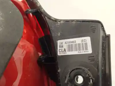 Second-hand car spare part right tailgate light for opel mokka x 120 aniversario start/stop oem iam references 42599463  