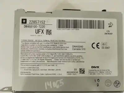 Peça sobressalente para automóvel em segunda mão módulo / sistema de navegação gps por opel ampera (r12) ev 150 referências oem iam 22857152  