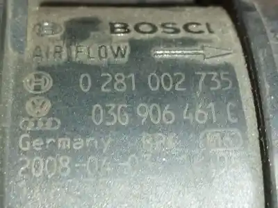 Автозапчастина б/у витратомір повітря для volkswagen passat b6 (3c2) 2.0 tdi посилання на oem iam 03g906461c 0281002735 