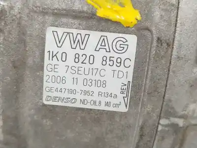 Second-hand car spare part air conditioning compressor for audi a3 (8p1) 1.6 fsi oem iam references 1k0820859c  