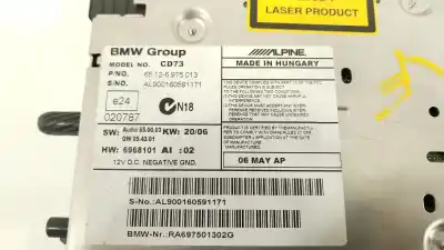 Second-hand car spare part audio system / radio cd for bmw 3 touring (e91) 320 d oem iam references 65126975013  
