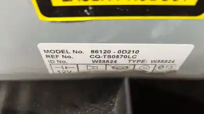 Second-hand car spare part audio system / radio cd for toyota yaris (ksp9/scp9/nlp9) 1.3 cat oem iam references 861200d210  
