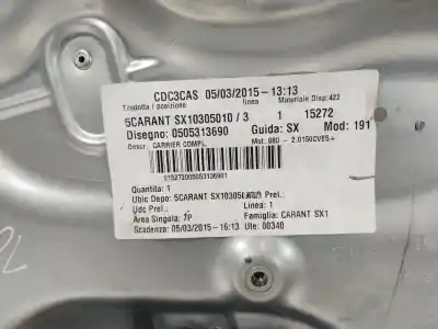 Автозапчастина б/у регулятор вікна передній лівий для alfa romeo giulietta (191) sprint посилання на oem iam 0505313690 72019003  Автозапчастина б/у регулятор вікна передній лівий для alfa romeo giulietta (191) sprint посилання на oem iam 0505313690 72019003