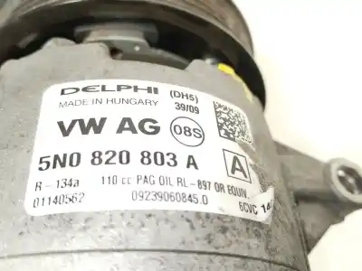 Peça sobressalente para automóvel em segunda mão compressor de ar condicionado a/a a/c por volkswagen golf vi (5k1) 2.0 tdi referências oem iam 5n0820803a  