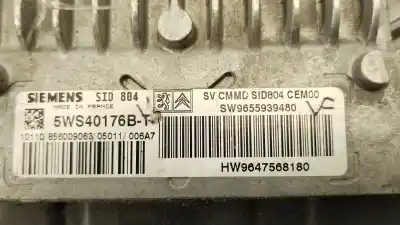 Second-hand car spare part ecu engine control for citroen c3 1 1.4 hdi 70ch manual oem iam references 9647568180 9655939480 5ws40176bt