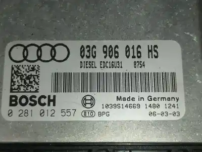 Pezzo di ricambio per auto di seconda mano centralina motore per audi a6 c6 (4f2) 2.0 tdi riferimenti oem iam 03g906016hs 0281012557 