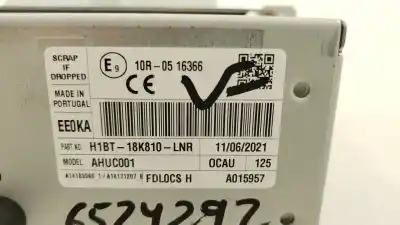 Second-hand car spare part audio system / radio cd for ford puma (j2k, cf7) 1.0 ecoboost oem iam references h1bt18k810lnr m1bt18k810lna 