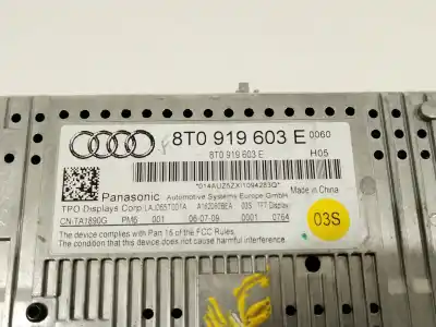 Piesă de schimb auto la mâna a doua ecran display multifuncțional displei pentru audi a4 b8 (8k2) 2.0 tdi referințe oem iam 8t0919603e laj065t001a cnta1890g