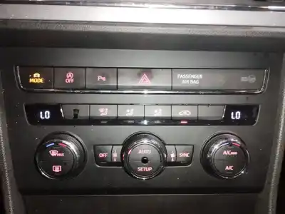 Peça sobressalente para automóvel em segunda mão COMANDO DE SOFAGEM (CHAUFFAGE / AR CONDICIONADO) por SEAT LEON (5F1) 2.0 TDI Referências OEM IAM 5F0907044  