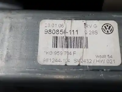 Автозапчасти б/у задний правый стеклорегулятор за volkswagen passat b6 (3c2) 2.0 tdi 16v 4motion ссылки oem iam 3c4839756h 1k0959704f 