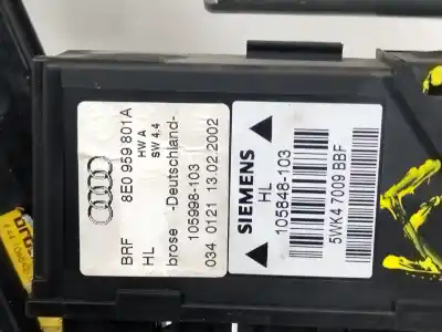 Second-hand car spare part rear left window regulator for audi a4 b6 (8e2) 2.5 tdi oem iam references 8e0839461a  8e0959801a